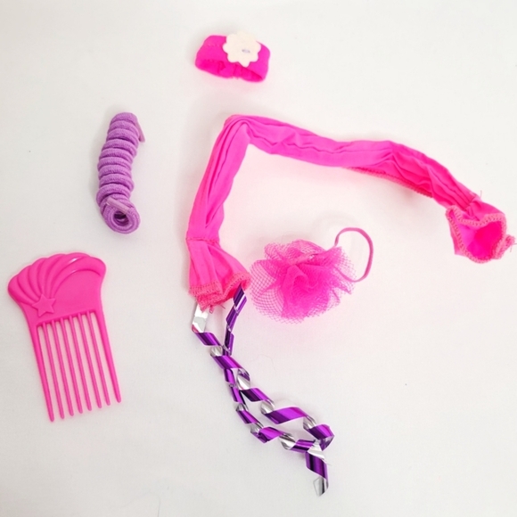 Vintage 1991 Totally Hair Blonde Barbie + Accessories *hair is cut* - Picture 15 of 15